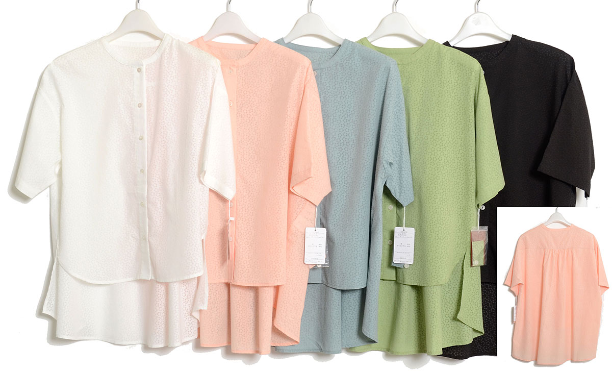 22年5月新作 オパール小花柄バンド衿５分袖ブラウス Dc Smasell スマセル 公式通販 サスティナブルアウトレットモール スマセル